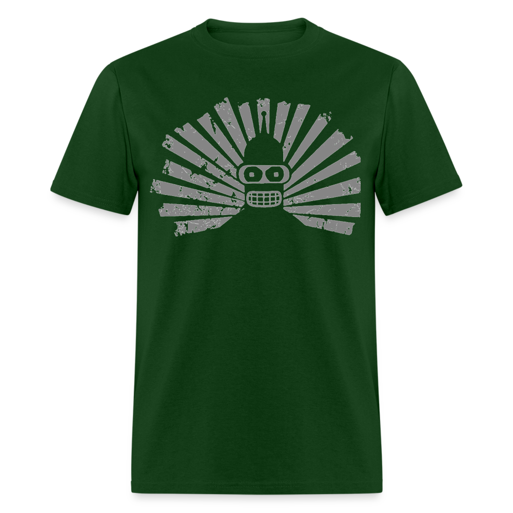 Starbend (black and white) - forest green