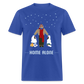 Red Scarf - royal blue